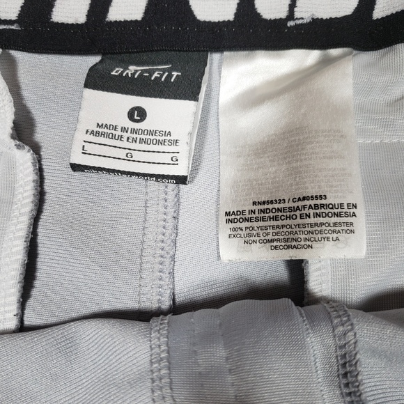 Nike Baseball Pants Grey With Black Piping Dry Fit - Picture 5 of 5